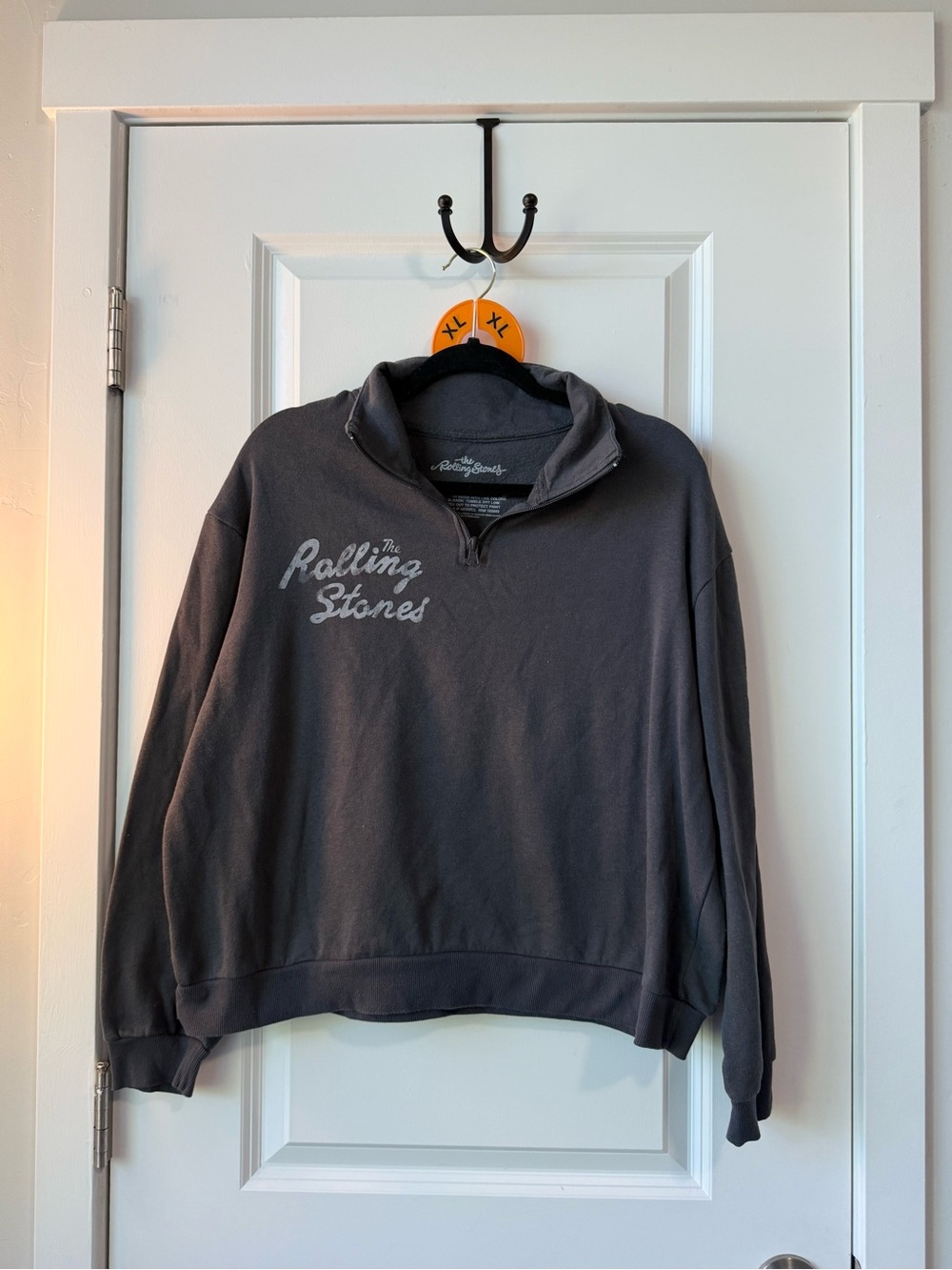 The Rolling Stones Charcoal Pullover Cowl Sweatshirt